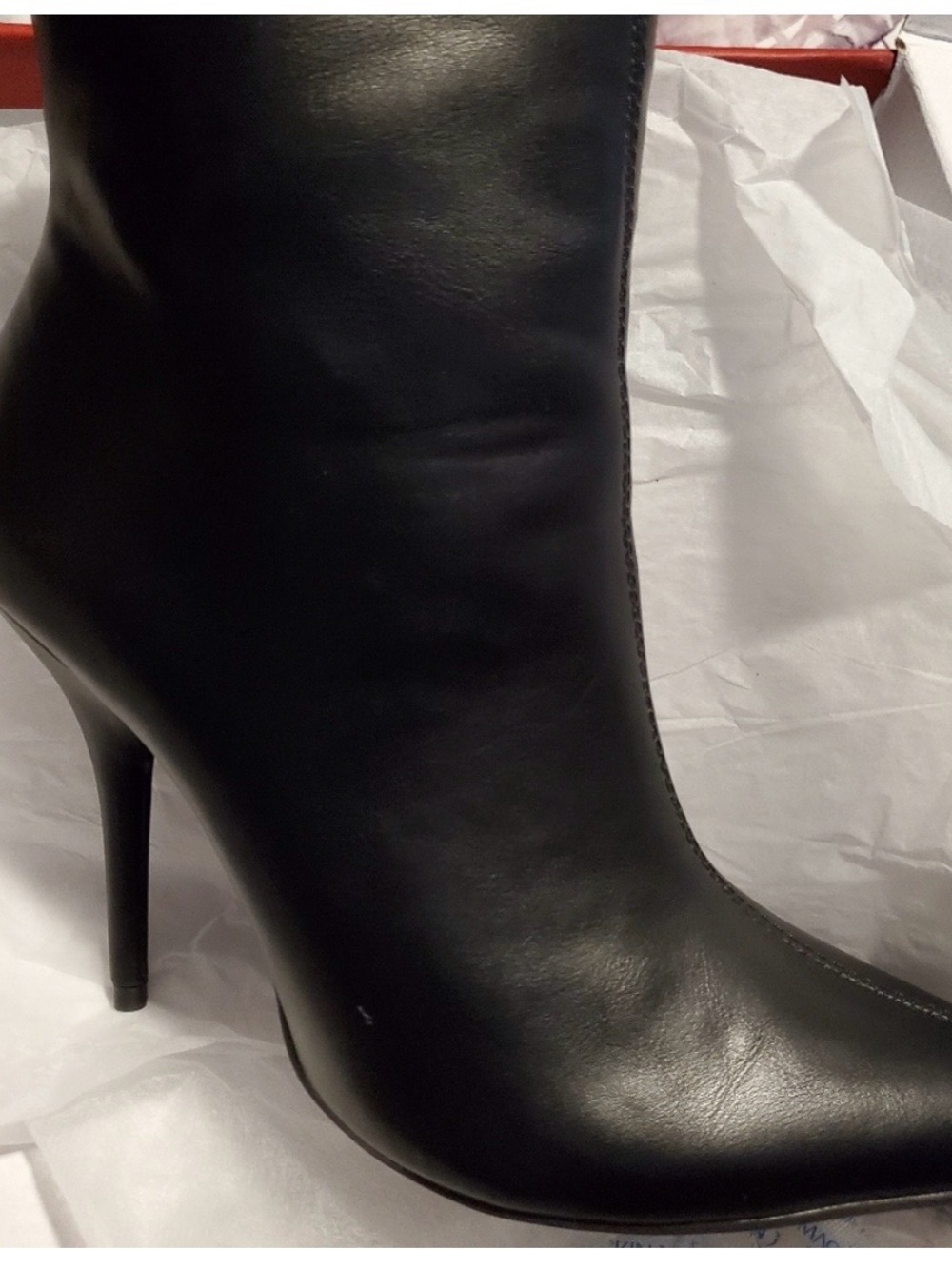 New in box Women's Black Stiletto Ankle Boot - Sleek Pointed Toe